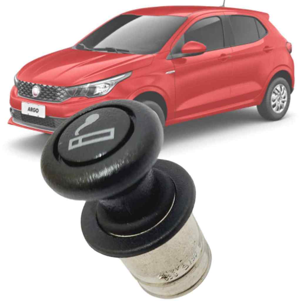 Acendedor Interno de Cigarros Modelos Jeep Renegade Argo Cronos Strada Fiat 500 de 2015 á 2021 Sem Tomada Original