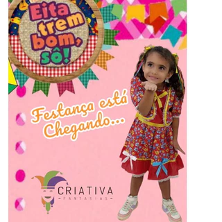 Vestido Festa Junino Infantil