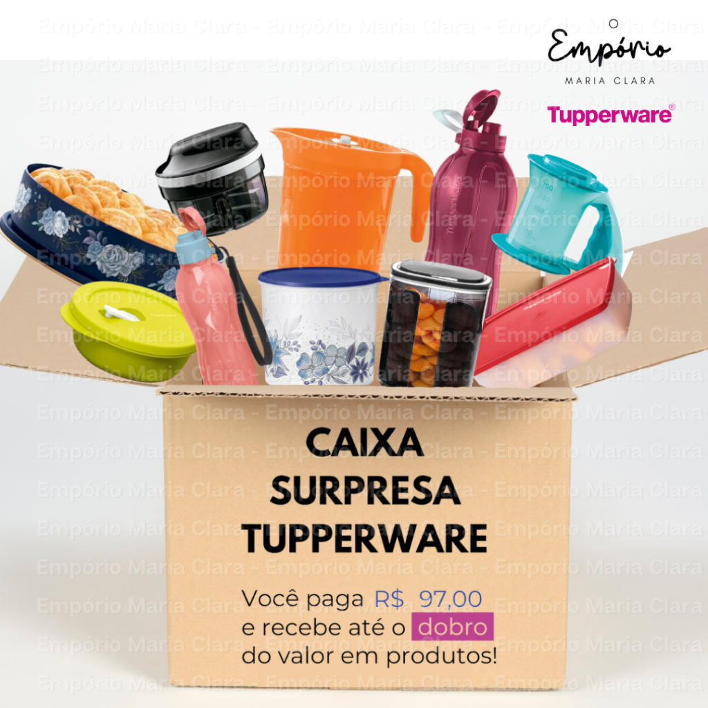 TupperBox MÉDIA Caixa Surpresa Tupperware - Produtos variados ORIGINAIS ...