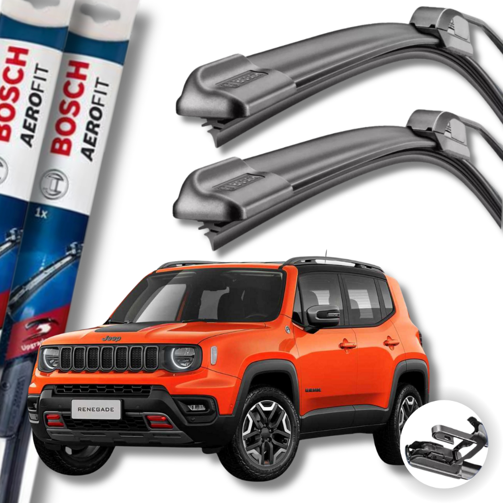 Jogo De Palhetas Limpador Parabrisa Renegade 2016 2017 2018 2019 2020 2021 2022 Bosch