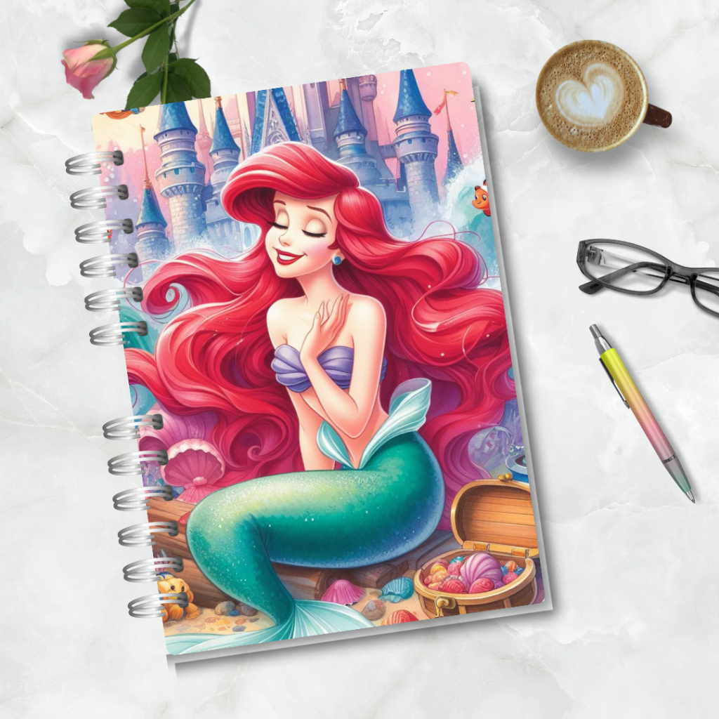 Caderno - Ariel Aquarelado (A Pequena Sereia) | Shopee Brasil