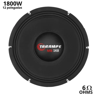 Alto falante médio 12 polegadas Taramps MB 1K8 1800W potência Musical 900W RMS 6 ohms