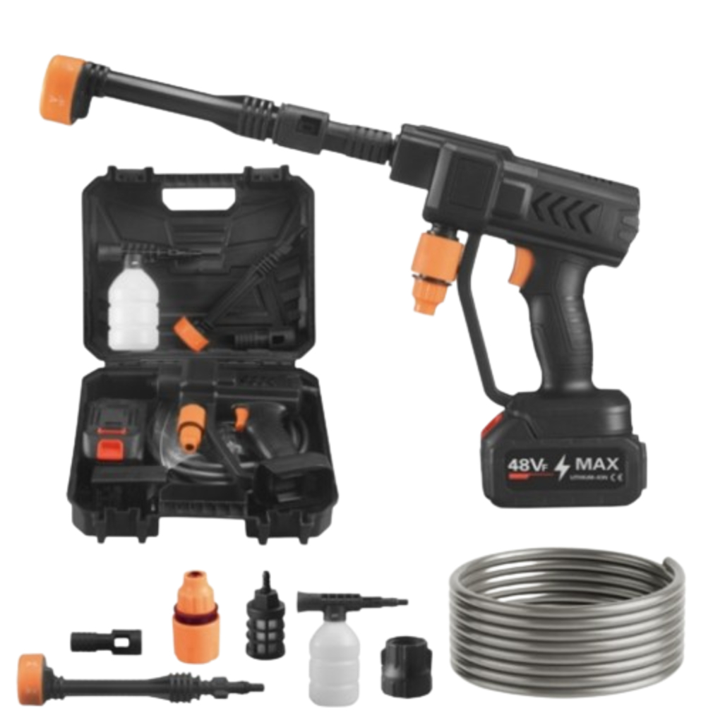 Lavadora Portátil Alta Pressão Regador Lava-jato Vap 6 modelo de saida gua Bateria 48v 110/220v