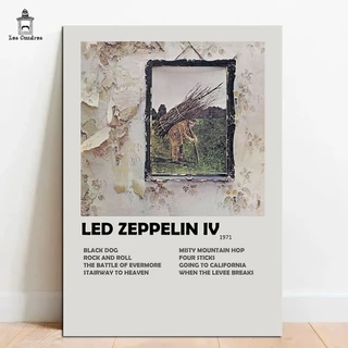 Placas Quadros Decorativos Led Zeppelin Albuns em MDF 28x20cm
