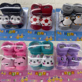 Kit 12 Sapatinhos Pantufas Bebê Juvenil Infantil Bebe 0-9 mes Menino Menina Feminino Masculino Meias