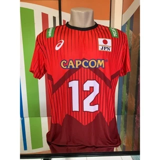 Camisa Vôlei Japão VNL Vermelha Personalizada (Nome + Número)
