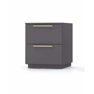 Mesa de cabeceira com gavetas Dubai - cor ALASCA - Vila Rica