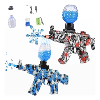 Arminha de Brinquedo Bola De Gel Arma Lança Bolinhas Metralhadora AK 47 Automática Recarregável Diversão De Férias