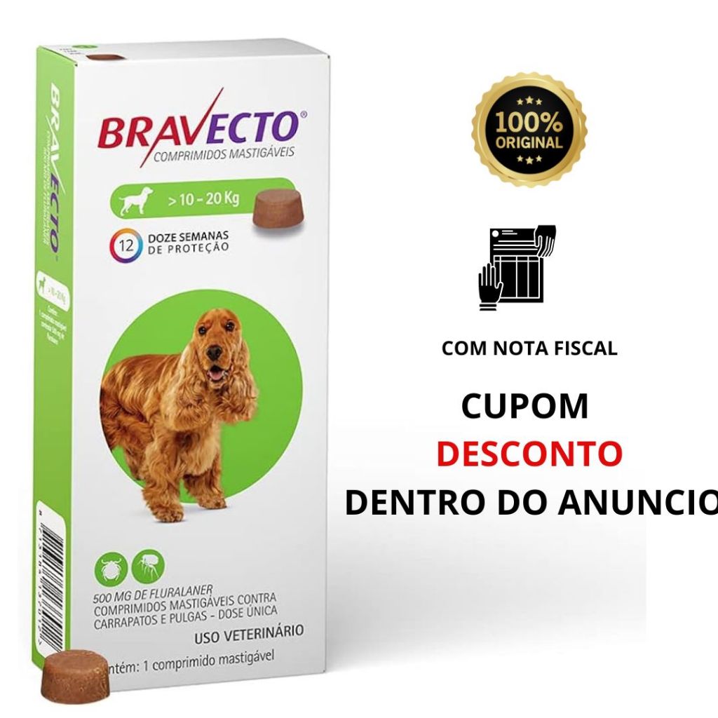 Antipulgas Bravecto MSD Para Cães 2kg A 4,5kg - Combo Com 3 Unidades