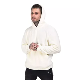 Blusa Casaco Soft Masculina Blusa De Frio Canguru com Capuz
