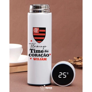 Garrafa térmica personalizada Time do Coração Flamengo