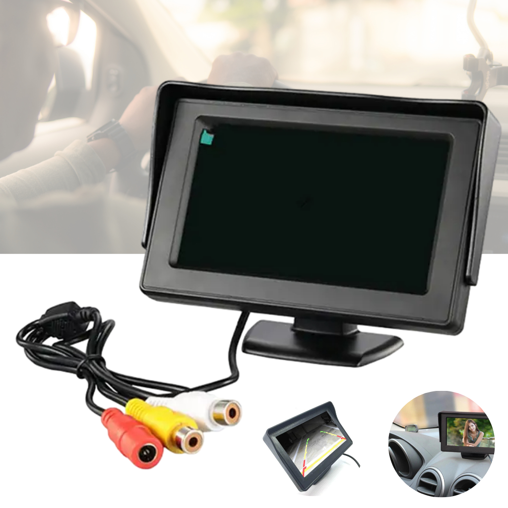 Tela Fixa Monitor Automotivo Stand And Security Tft Tela Lcd 4.3 ...
