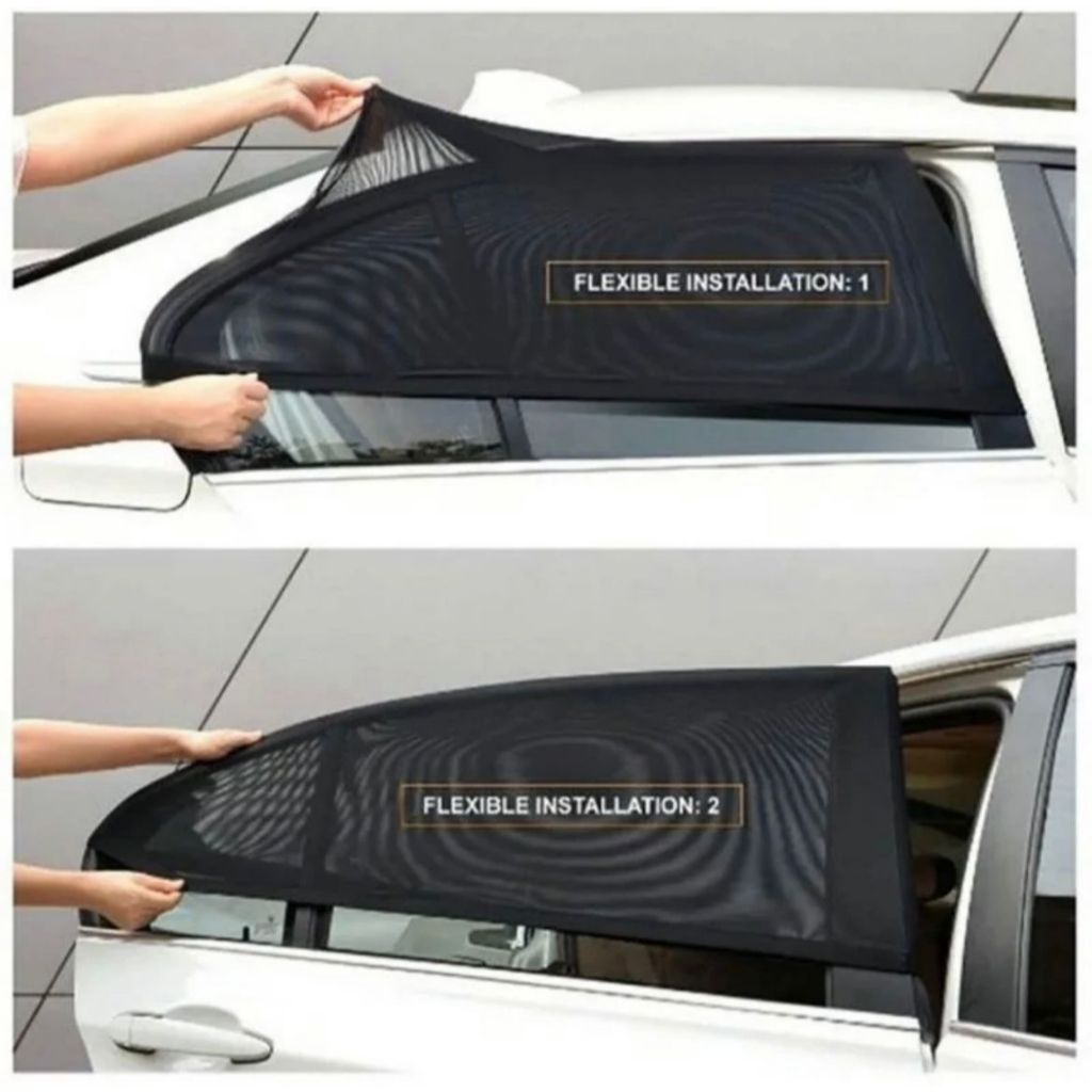 Kit 02 Capa Cortina Proteção Solar Anti Vento Protetora Crianças Janela Carro