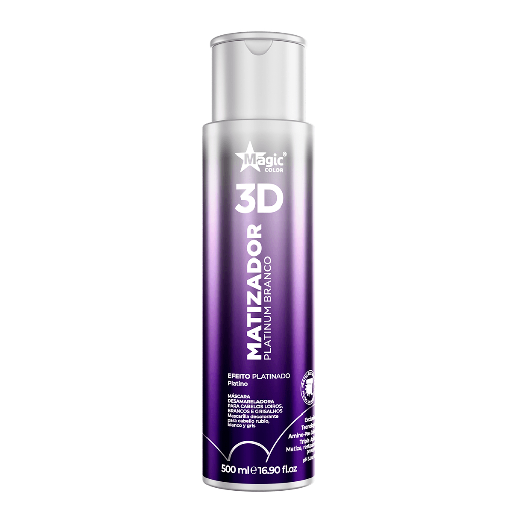 Magic Color Matizador 3D Platinum Branco Efeito Platinado 500ml ...