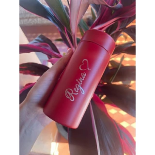Garrafa Térmica Personalizada 200ml com Nome, Logo ou Frase