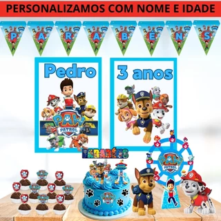 Kit Festa Só um Bolinho Decoração - Patrulha Canina