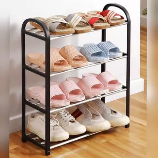 Sapateira Simples De Tubos De Aço Com 4 Andares 8 Pares Premium Para Quarto Dormitório Sala,coisas diferentes para casa prateleira de sapato