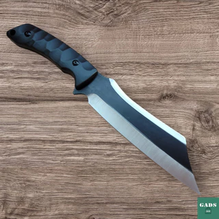 Cutelo Faca Fulltang Aço Inox Black com Bainha Churrasco Pescaria Lâmina Super Afiada