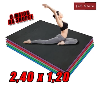 Tapete de Yoga (2,40 mt X 1,20 mt) 5mm - 6 Opções de Cores