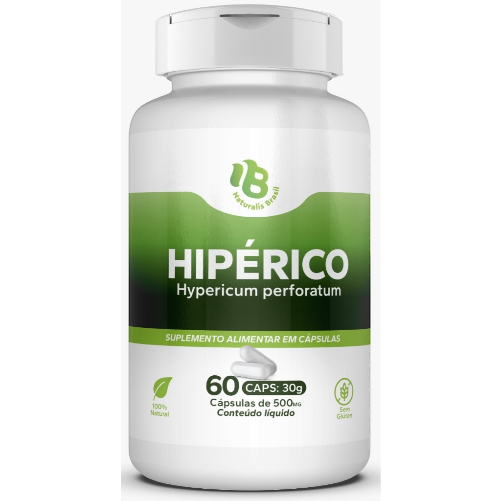 60 Caps Hipérico Puro Natural 500mg Shopee Brasil