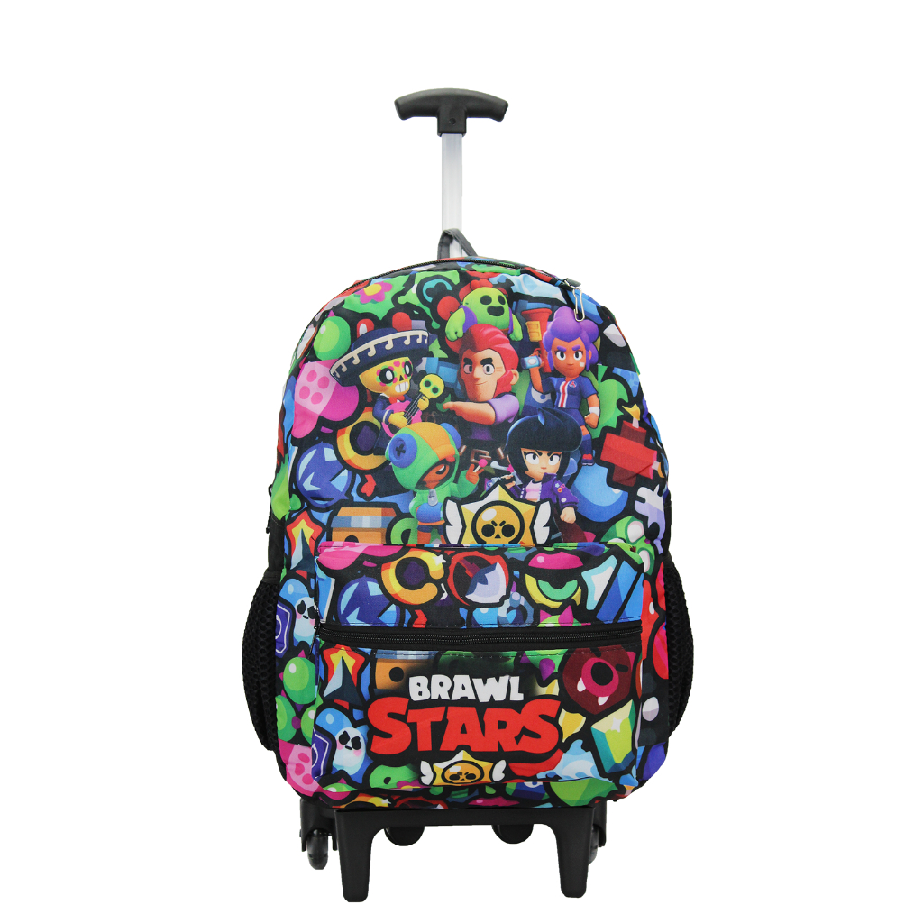 Mochila Juvenil Escolar Com Rodas Jogo Brawl Stars | Shopee Brasil