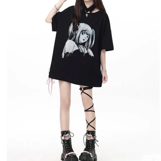 Camiseta feminina Misa Amane death note/e -girl streetwear t-shirt