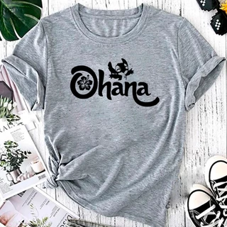 Blusa T-shirt Linda Camiseta Feminina Ohana Lilo Stitch Fofo Camisa