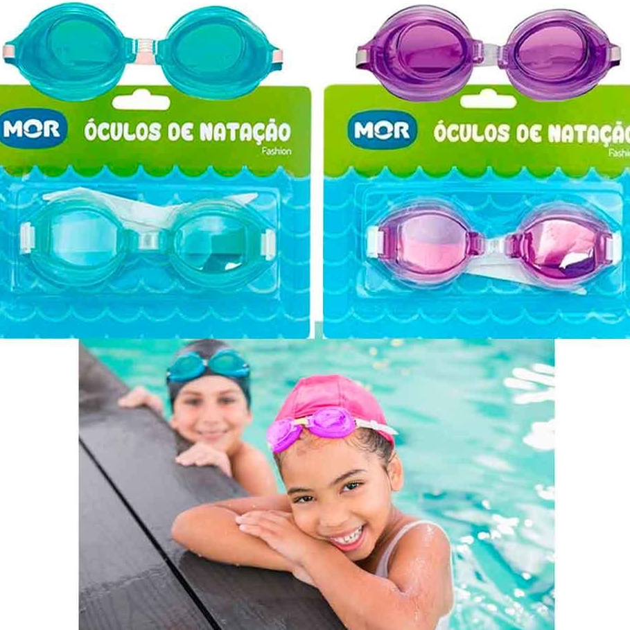 Óculos De Natação Infantil Fashion Mor 3 a 6 Anos Piscina Mar | Shopee ...