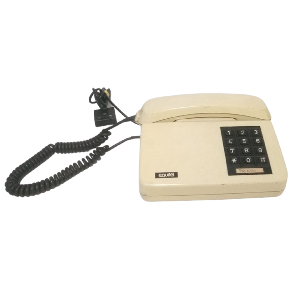 Antigo Telefone Fixo com Fio Equitel PTF-A453