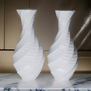Criativa Plásticos - KIT 2 Vasos Modernos de Plástico - Impressão 3d