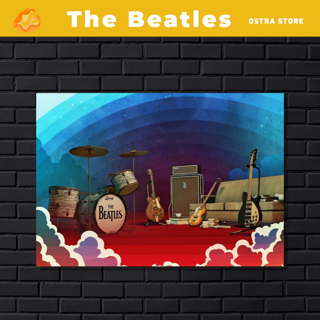 The Beatles 01 a 12 - Placa MDF & Quadro com Moldura - John Lennon