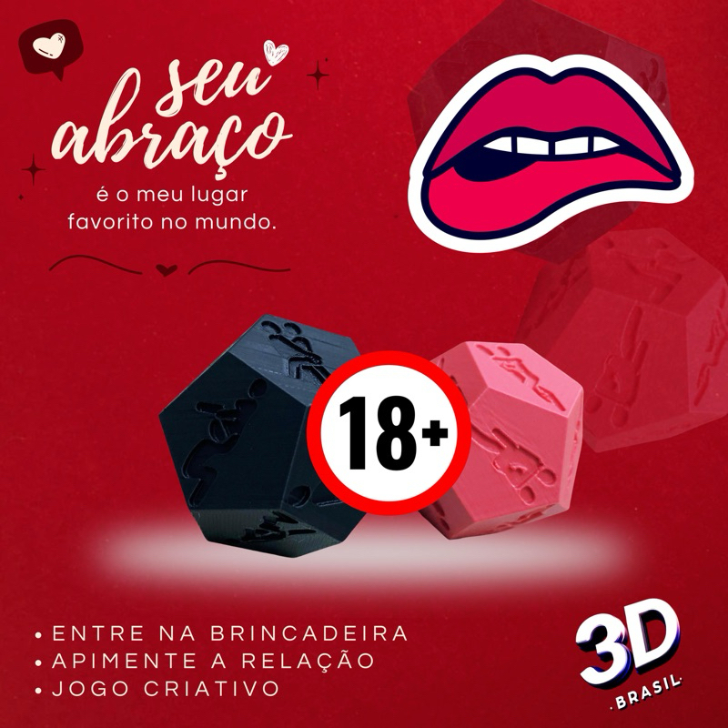 2 Dados Erótico + Grátis Brinde Surpresa