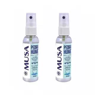 Kit Com 2 Pedra Hume Spray Musa 60ml Cada