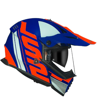 CAPACETE LS2 PIONEER EVO TROPHY LARANJA/AZUL BI COMPOSTO