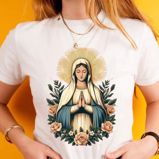 Blusa tshirt feminina Nossa Senhora 3, Sagrada Familia,São Jose, Maria,Jesus camiseta tshirt cristã, gospel plus size