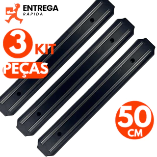 Kit Barra Magnética Suporte para Facas e Utensilios Tira Imantada 50cm Oferta