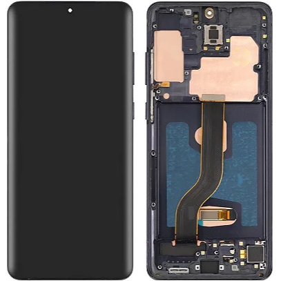 Tela Frontal display Samsung Galaxy S20 Plus G985 com Aro + Biometria + Botões + Flex Power + Vibracall