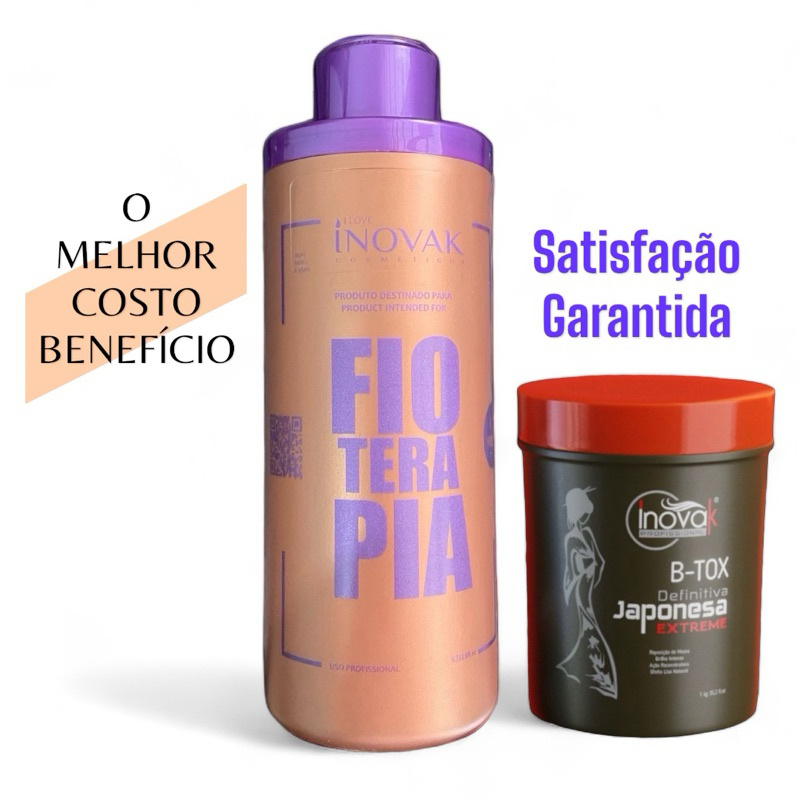 Kit Progressiva FIOTERAPIA 1L + Btox Japonesa 1Kg | Shopee Brasil