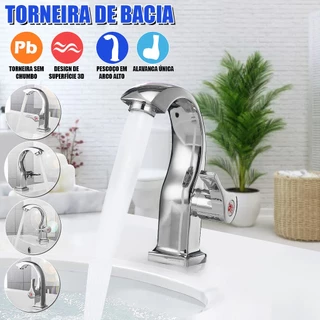 Torneira Banheiro Metal Brilhante Para Torneira para pia