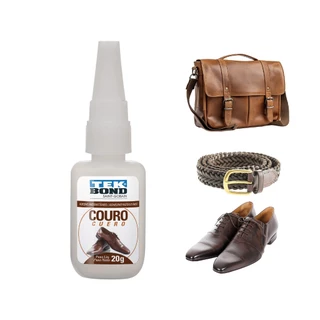 Cola Instantânea para Couro Cintos Sapatos Bolsas Bico Antientupimento Tekbond 20g