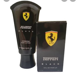 Creme Hidratante e Perfume Ferrari Black Masculino 250ml e 100ml