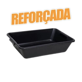 Caixa Plástica Retangular para Massa Preta 20L