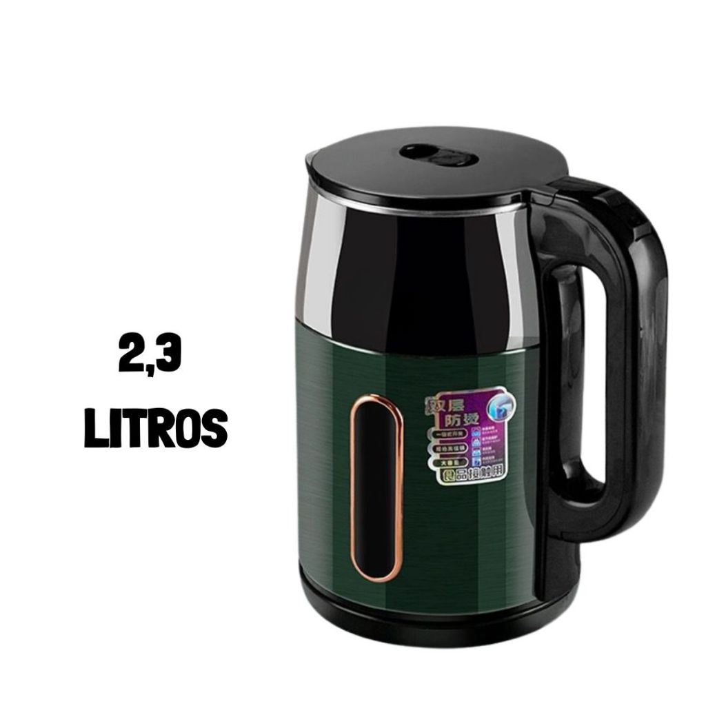 Chaleira Jarra Bule Elétrica Inox 2.3Litros Desligamento Automático Esquenta Rápido