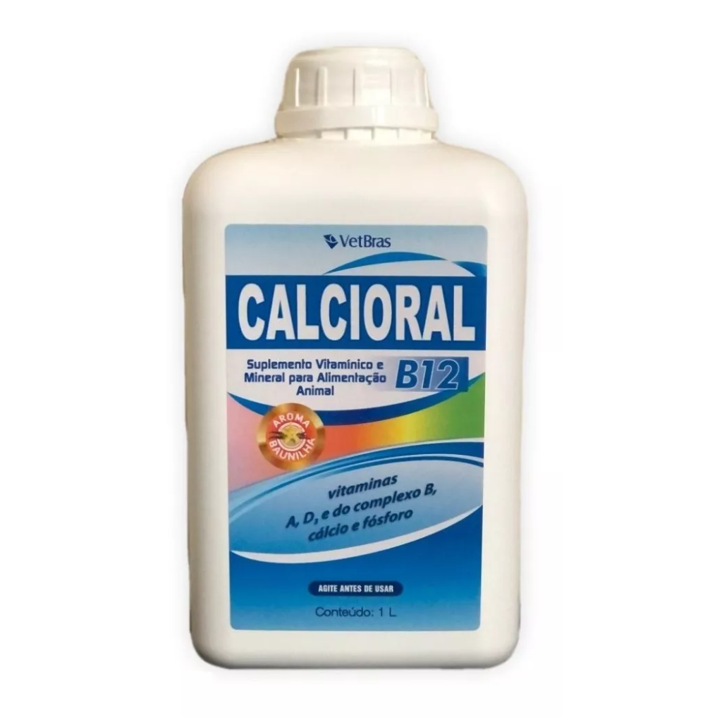 Calcio B12 1 Litro Suplemento Vitamínico Mineral Animal Shopee Brasil