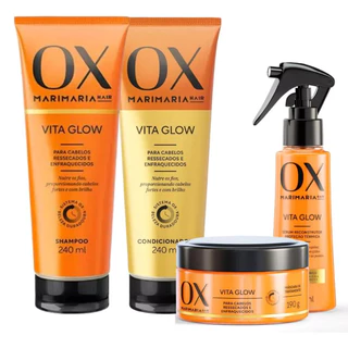 Kit Ox Mari Maria Hair Vita Glow Nutrição E Brilho 4 Itens