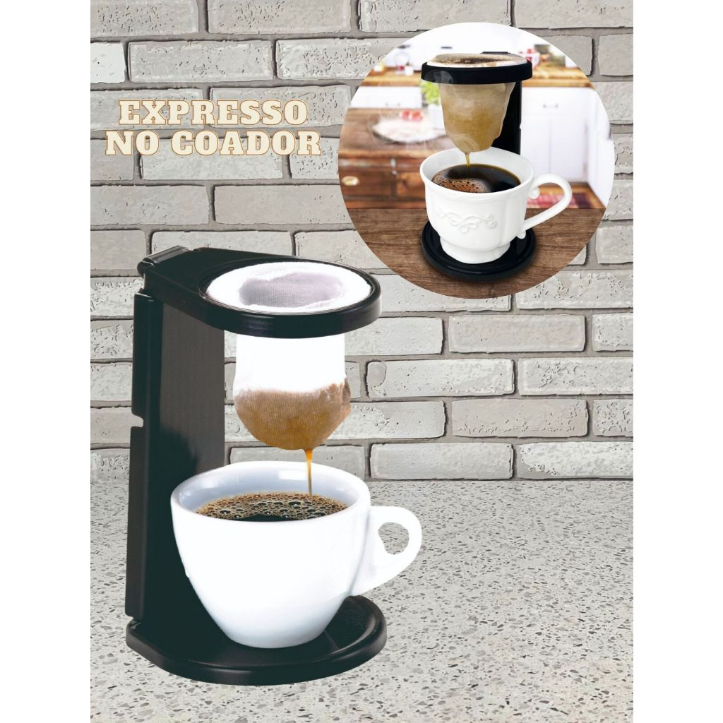 KIT Coador de Café Suporte Expresso no Coador Com Suporte Refil de Pano ...
