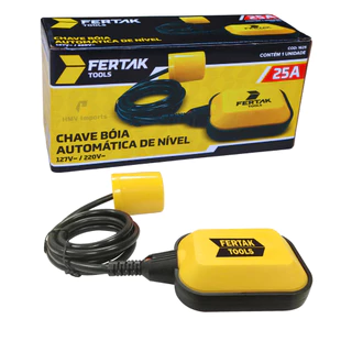 Boia Elétrica Automática De Nível Para Caixa D'água Poço 15A ou 25A Bivolt Fertak