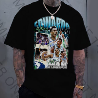 Camiseta Basica Algodao Anthony Edwards Art Man Bootleg Vintage Unissex