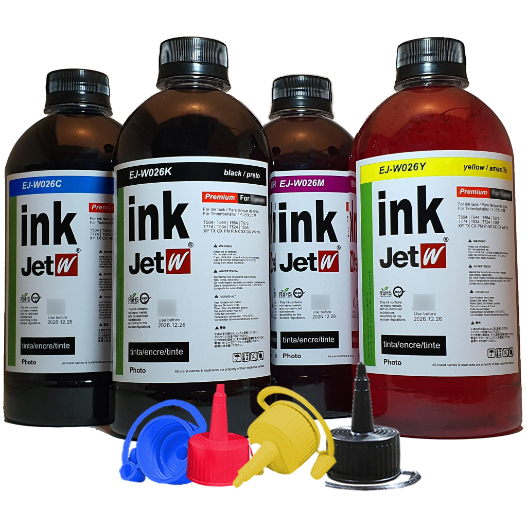 4 x 500ml Tinta compatível EPSON L220 L355 L365 L375 L475 L495 L396 L110 L120 L200 L210 T664