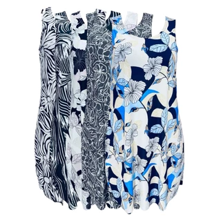 Kit 5 Vestido Feminino LigaNet Malha Fria Lindas Estampas